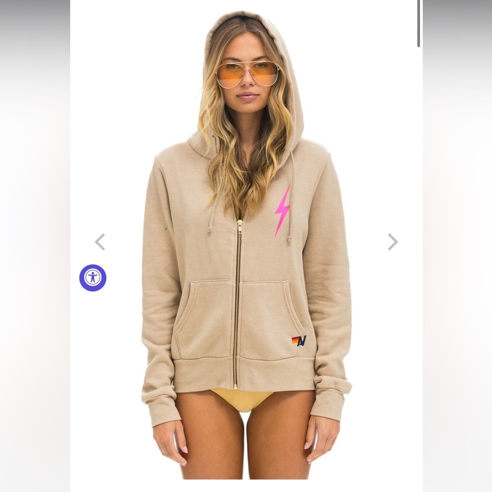 NWT Aviator Nation zip up hoodie size L
